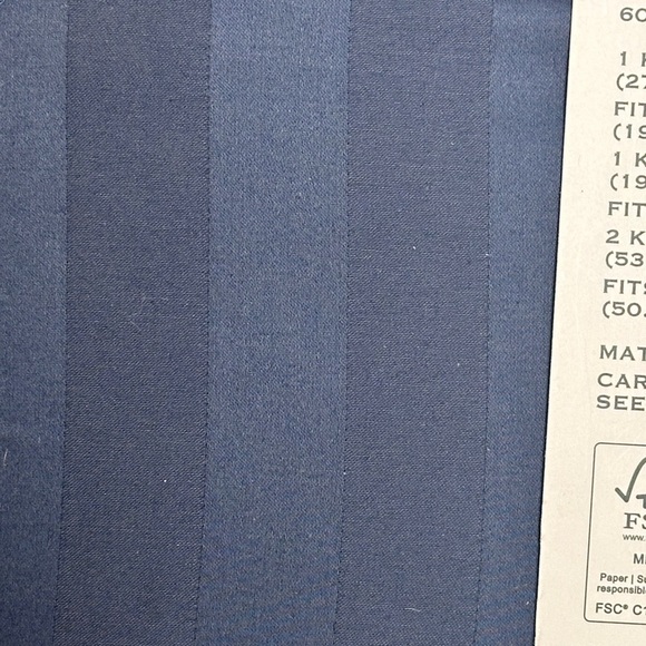 Luxurious Blue Hotel Style King Sheet Set Egyptian Cotton- Damask Stripe NEW - Picture 5 of 5